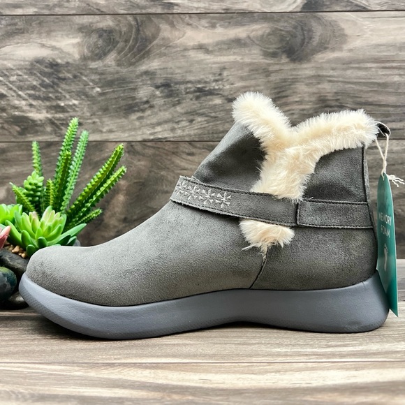 NIB JBU Jambu Nordic Faux Fur Lined Ankle Boots Bootie Grey - Picture 7 of 13